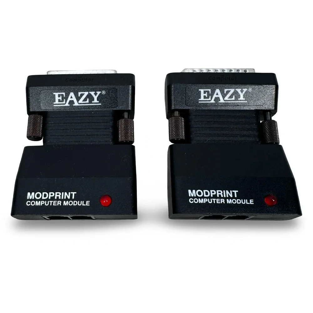 Eazy Modprint Computer Module P1670A DB25 Parallel to Dual RJ11 Adapter Set of 2